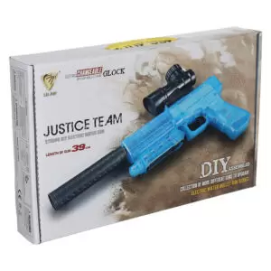 تفنگ اسباب بازی شارژی تیر ژله ای مدل Justice Team