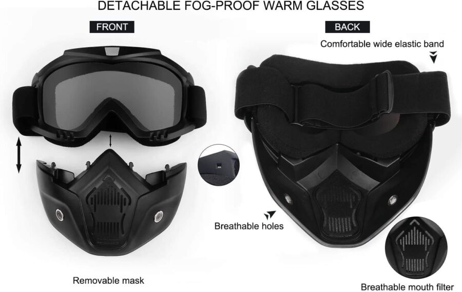 ماسک عینک دار مناسب پیاده روی، موتورسواری، اسکوترسواری و...