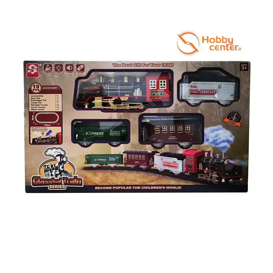 قطار بخار کنترلی کلاسیک موزیکال 19 قطعه | هابی سنتر